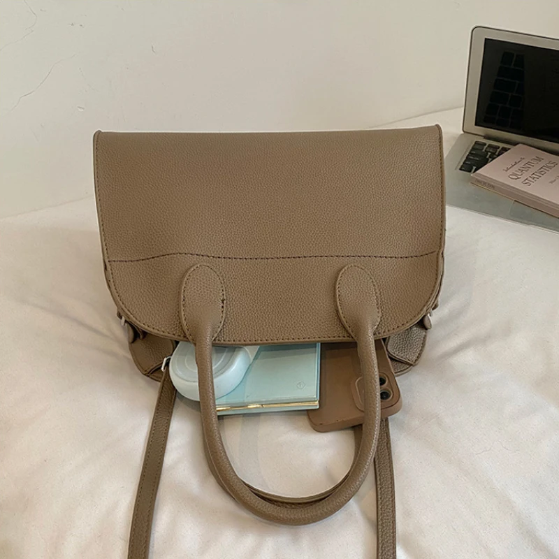 Modische Große Tragetasche, Vielseitige Pendler- und Reise-Schultertasche, Lässige Koreanische Premium-Luxus-Handtasche mit Griff – Detail 24