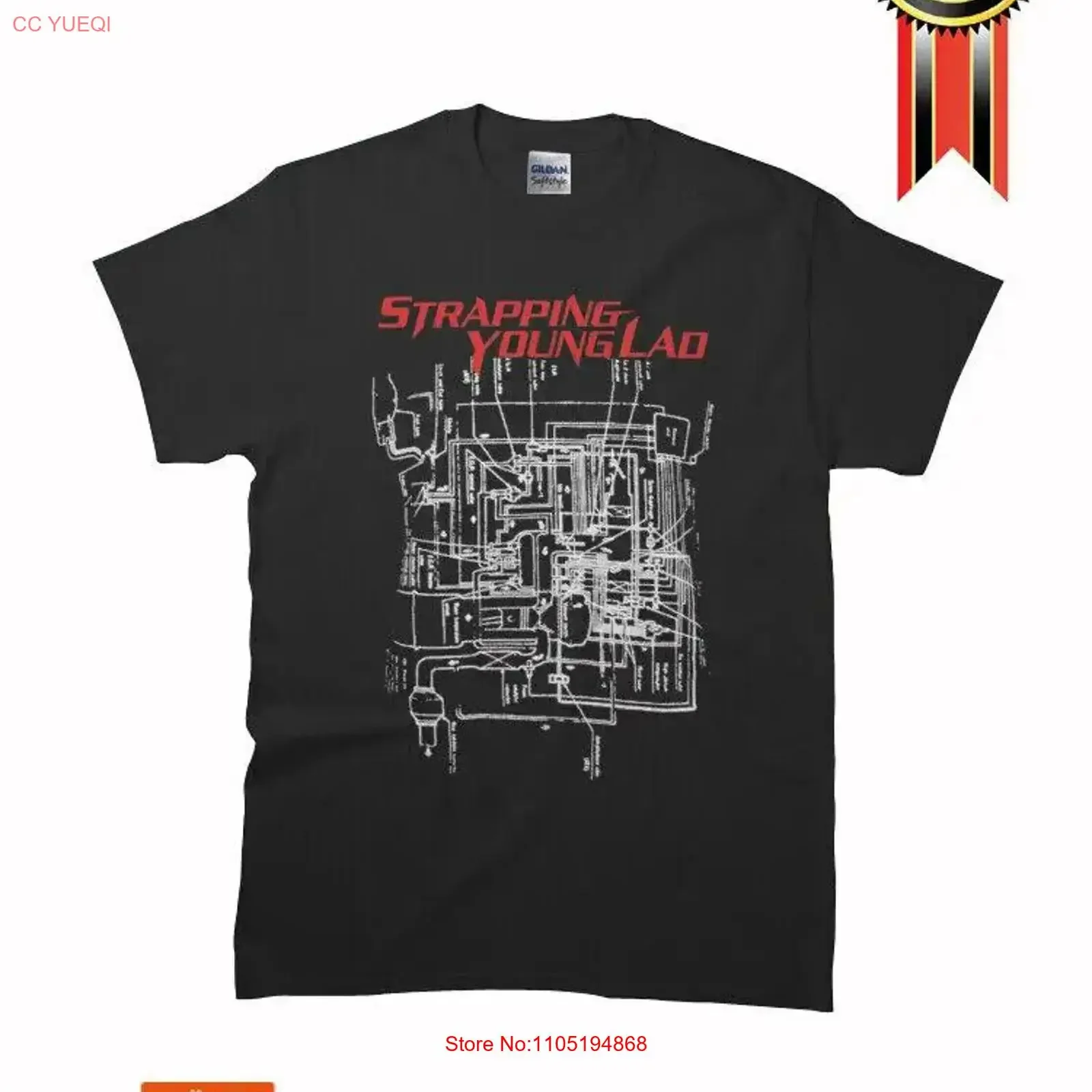 Strapping Young Lad Underneath the Waves Classic MAN WOMAN T Shirt SIze S 5XL vintage Washed Stylish streetwear Versatile