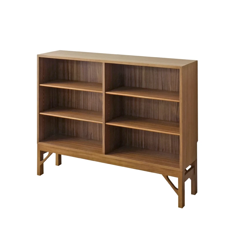 Vertical Storage Art Museum | Nordic retro solid wood through-top cabinet, poetic fusion of medieval tone and modern space