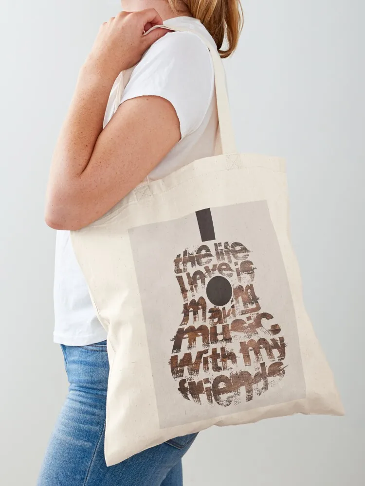 On The Road Again Song Lyrics Poster - The Life I Love Is Making Music With My Friends Tote Bag eco pack Canvas Tote Bag