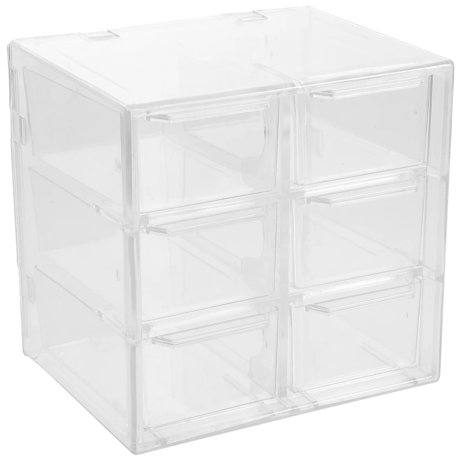 

Transparent Drawer Box Jewelry Case Office Desk Organizer Stationery Storage Clear Makeup