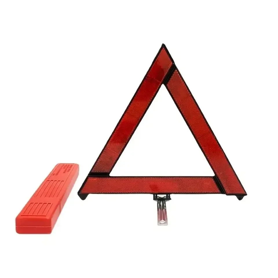 Car Triangle Reflective Tripod Emergency Breakdown Warning Reflective Sticker Safety Hazard Foldable Stop Sign Car Accessories