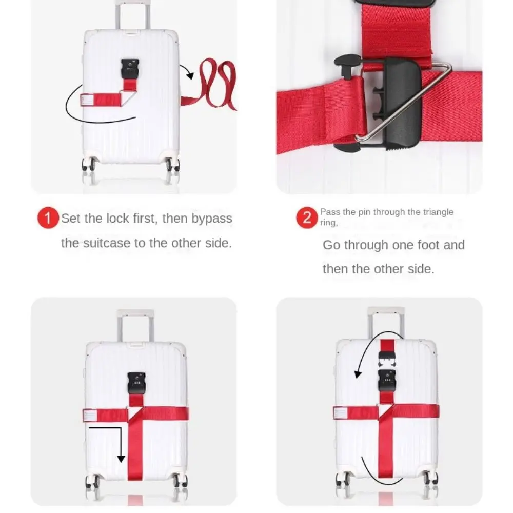 Sticker Packing Belt Luggage Strap Bundling Belt Travel Suitcase Accessories Luggage Buckle Strap Password Lock Packing Belt