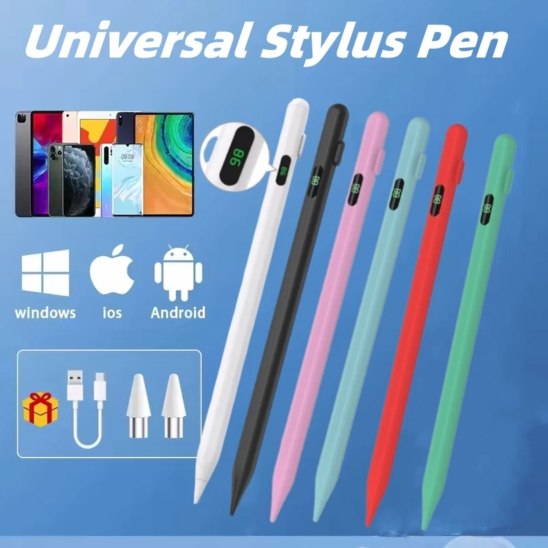 

Universal Stylus Pen Rechargeable Sensitive Tablet Touch Screen Pen Drawing Writing for Android/iOS with Power Display
