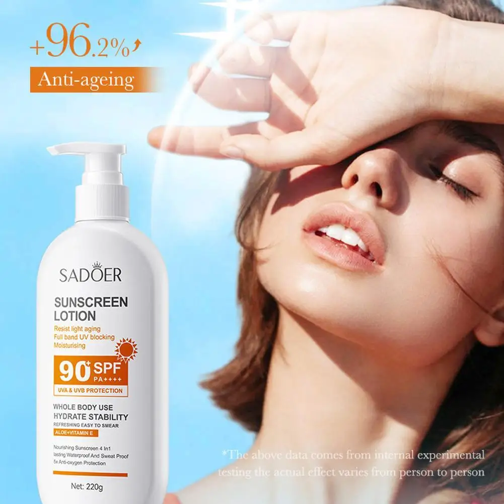 

SPF 90+ Sunscreen Cream UV Protective Moisturizing And Isolating Cream Body Sunscreen Lotion Whitening Skin Care