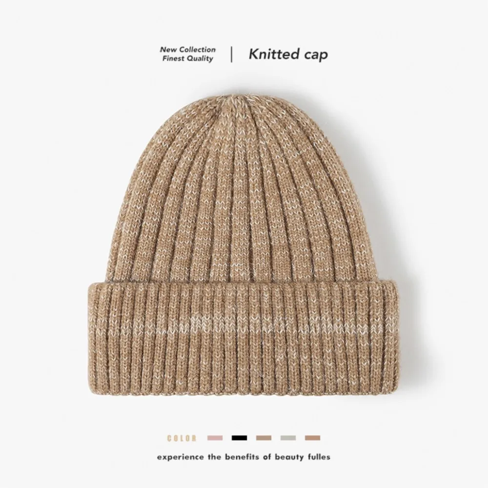 Fashion Head Headwear Cap Hugger Toque Stocking Autumn Rabbit Fur Warm Thick Winter Hat women Outdoor Woolen Men Knitted 2M81