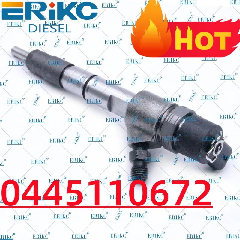 

0445110672 Diesel Fuel Injector Nozzle 0 445 110 672 Fuel Injector Assembly 0445 110 672 For ISUZU JMC NKR55 4JB1 ERIKC