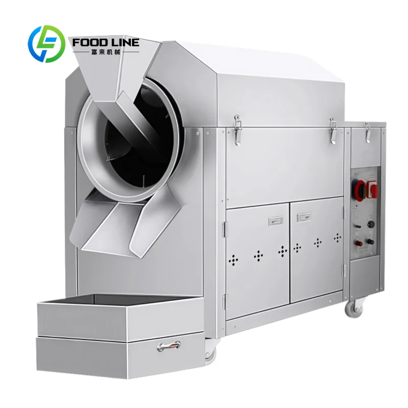 Customized size Stainless steel cocoa bean roaster peanut walnut roaster corn chestnut roaster