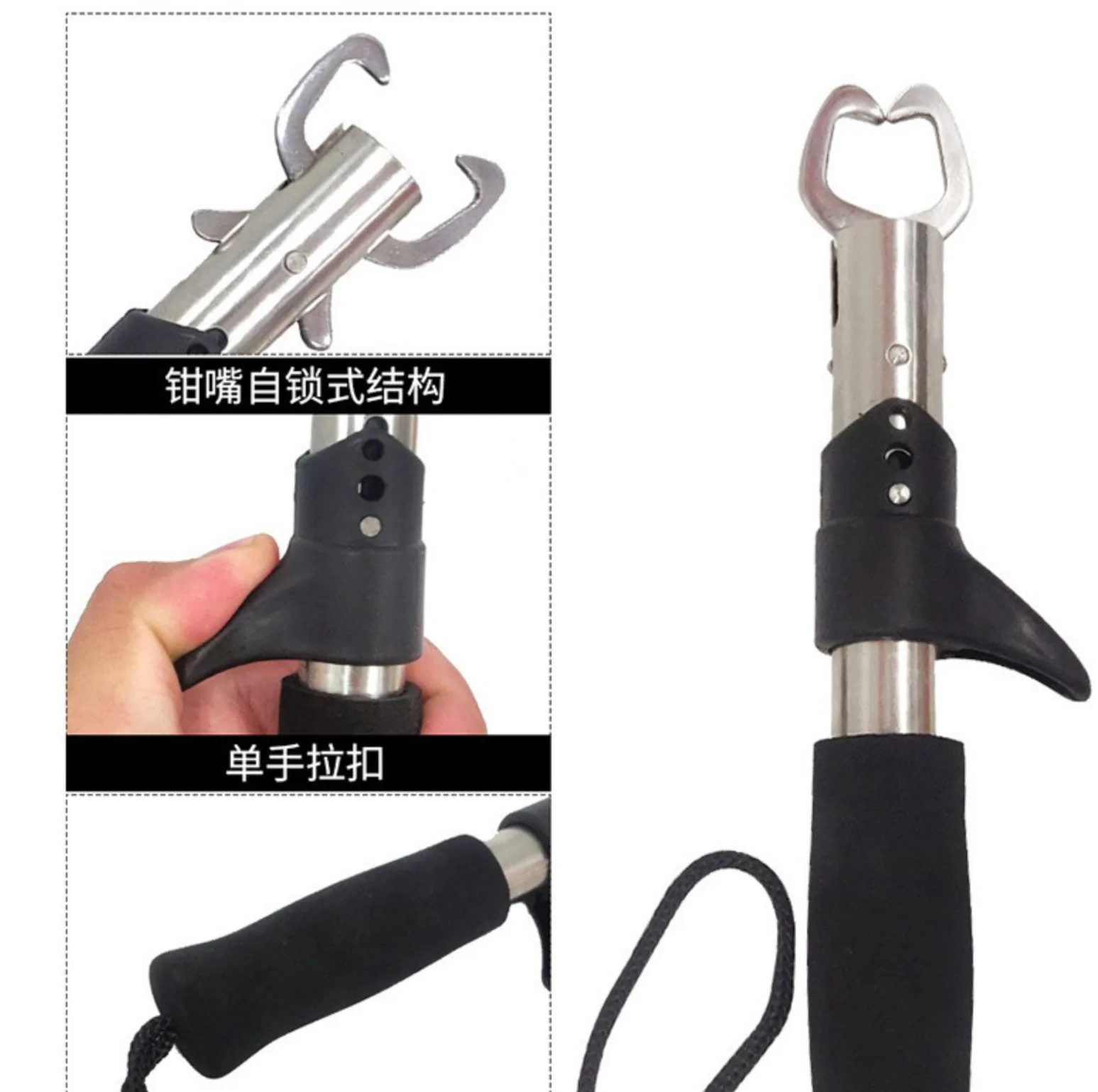 Best-Selling Luya Clamp Control Portable Fishing Clamp Multi-Functional Straight Handle Clamp Stainless Steel Clamp