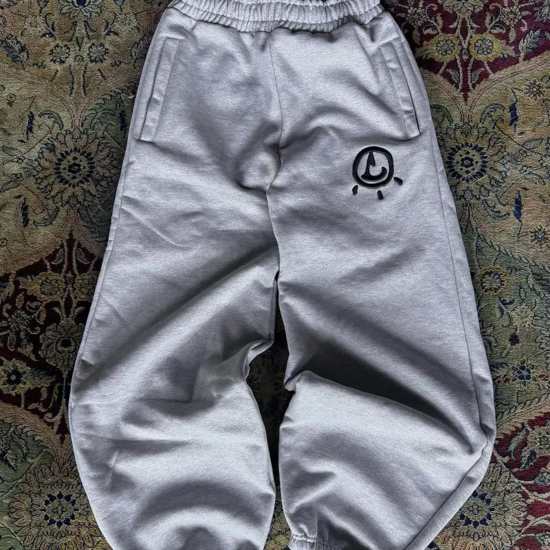 

American autumn and winter retro Y2K fashion street design casual loose sports pants hip-hop gothic pants