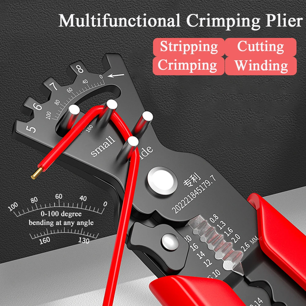 Wire Stripping Multifunctional Pliers For Cable Cut Crimp Bending Wire Stripper Wrench Cable Cutter Crimper Automatic Hand Tool