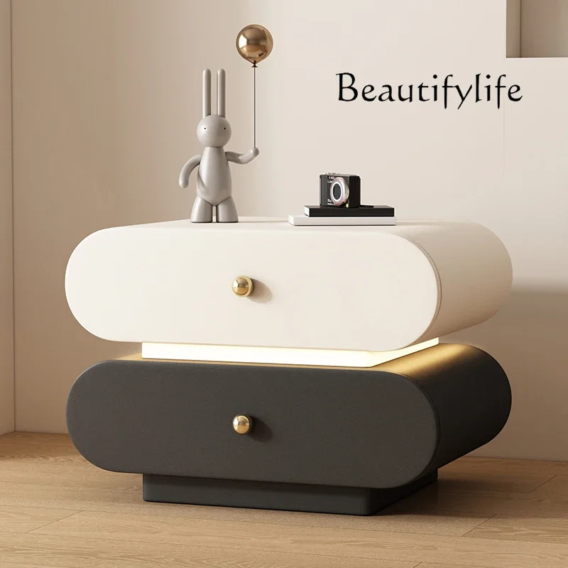 

JY Premium Nordic Nightstand Luxury Trendy Beauty Organizer Nightstand Drawers Storage Cajones De Dormitorio Bedroom Furniture