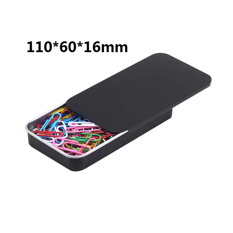 5 Cajas Rectangulares Pequeñas de Metal para Almacenamiento de Dulces, Estuche de Hierro con Tapa Deslizante, Contenedor Portátil para Empaque de Joyería