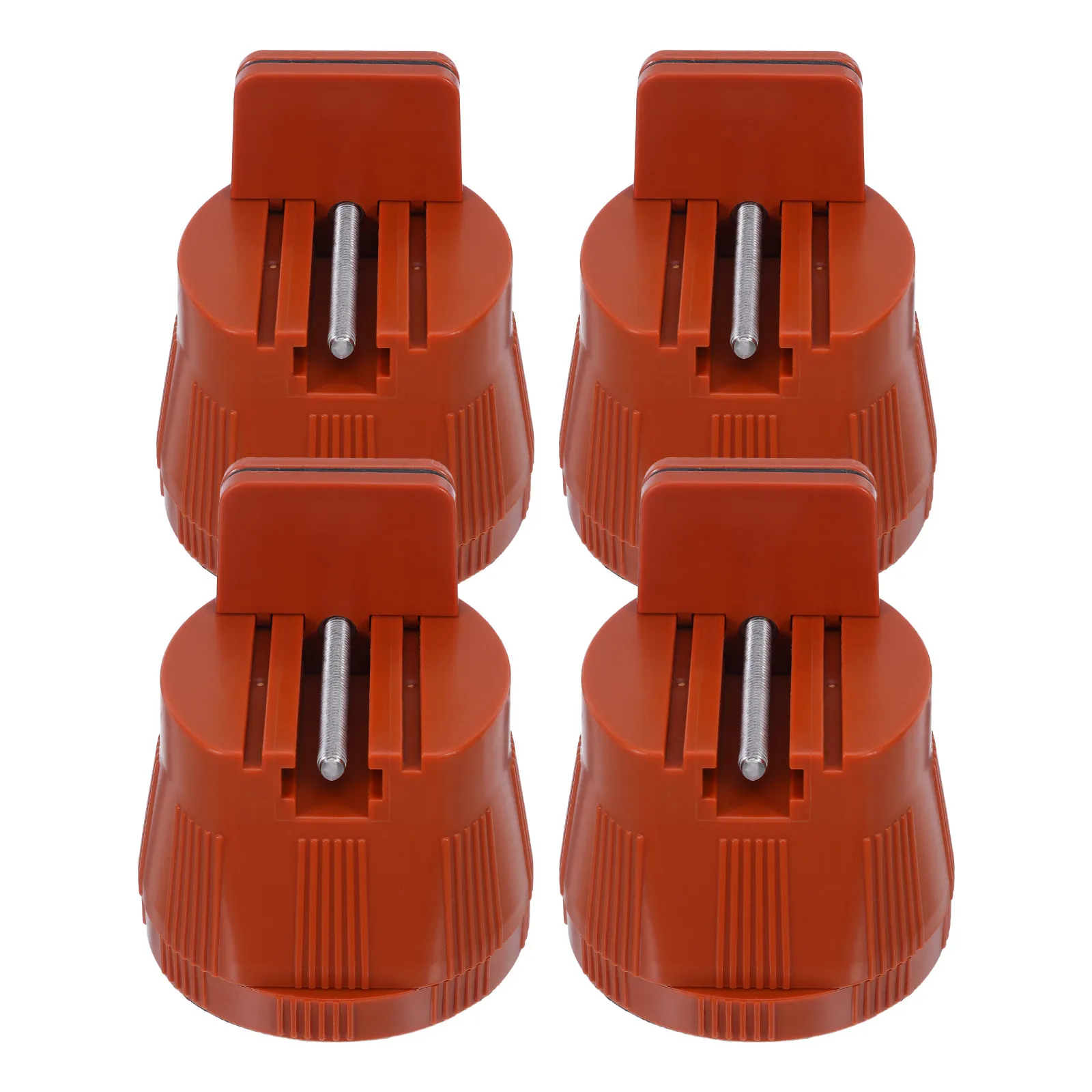 

4Pcs Furniture Foot Pads Adjustable Height Clamp-on Leg Extenders Non-Slip Furniture Risers for Table Chair Desk Bed