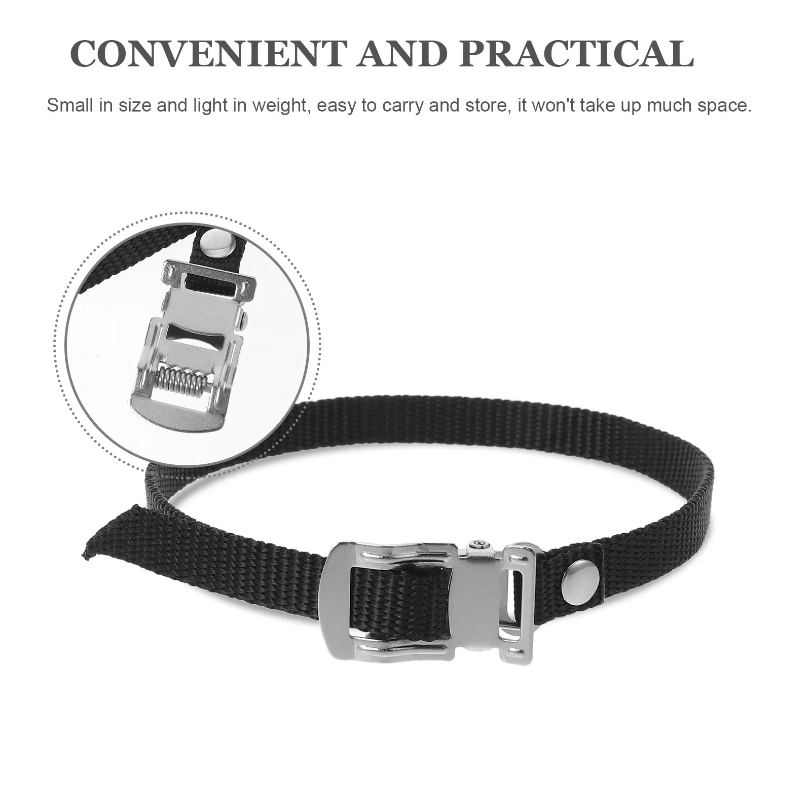 12Pcs Cycling Pedal Straps Adjustable Foot Straps Heavy-Duty Nylon Bike Pedal Foot Bands Steel Buckles for Stationary Road image 4