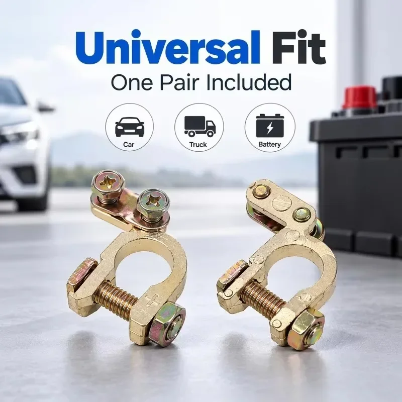 Automotive Aluminum Alloy Battery Post Clamp Car Storage Battery Terminal Connector Secure Wiring  for Battery Electrical System