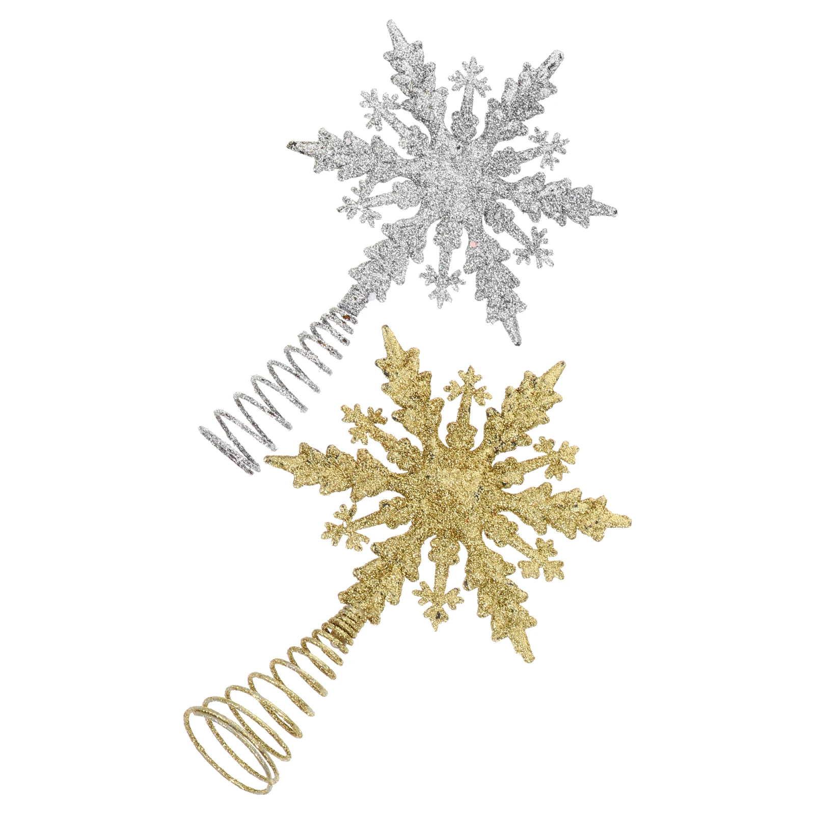 

2pcs Christmas Tree Top Star Decoration Hollow Xmas Ornaments Festive Scene Party Supplies Village Decorations DIY