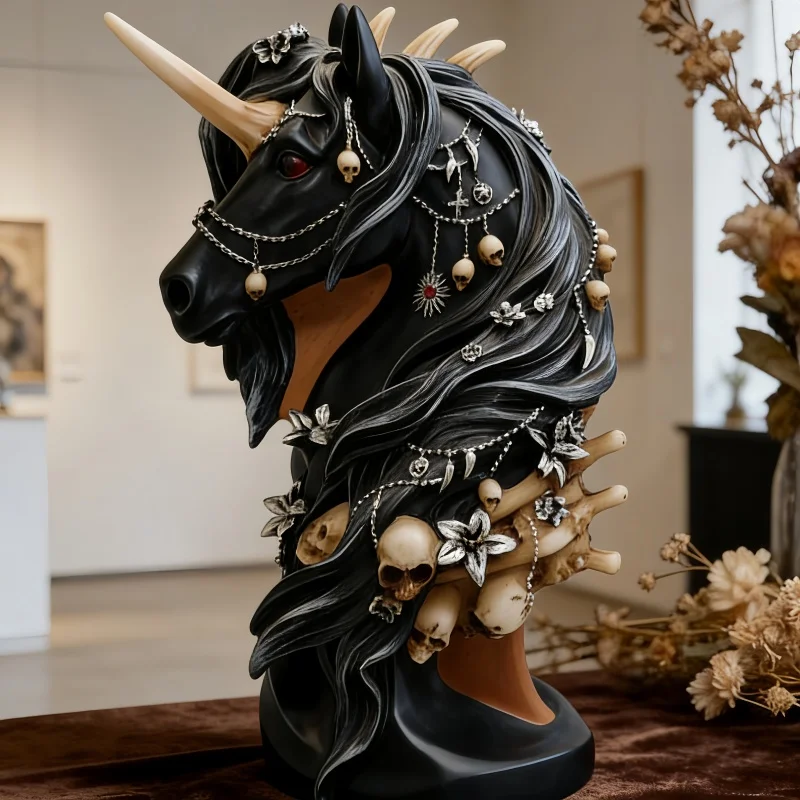 

Большая силиконовая форма «Единорог» 2026 для поделок из смолы и бетона – Инструмент для изготовления украшений на Хэллоуин