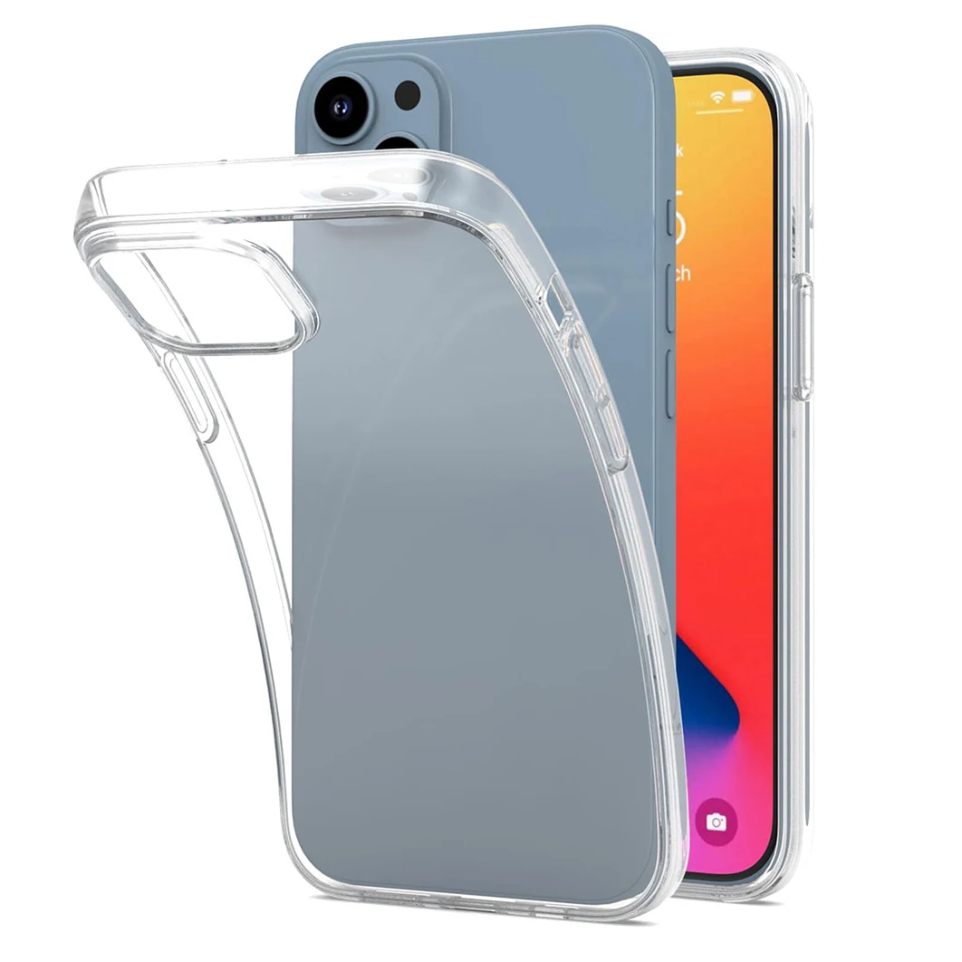 Crystal Clear Silicone Case For iPhone 16 15 14 13 12 Mini 11 Pro Max 7 8 Plus SE 2024 2022 2020 Ultra Thin Soft TPU Back Cover