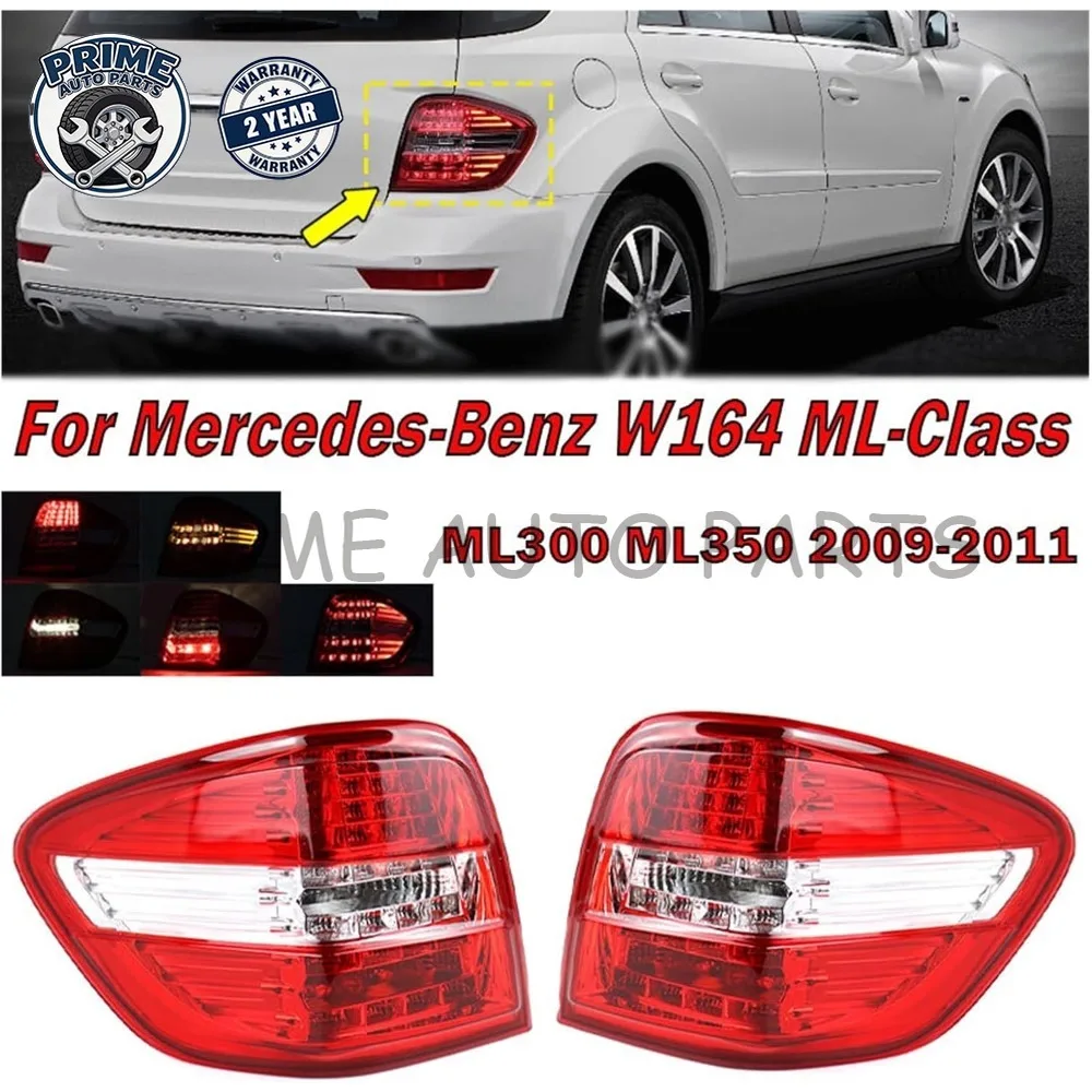 1pcs Car LED Tail Light for Mercedes-Benz W164 ML-Class ML300 ML350 2009 2010 2011 Rear Bumper Turn Signal Taillight Assembly