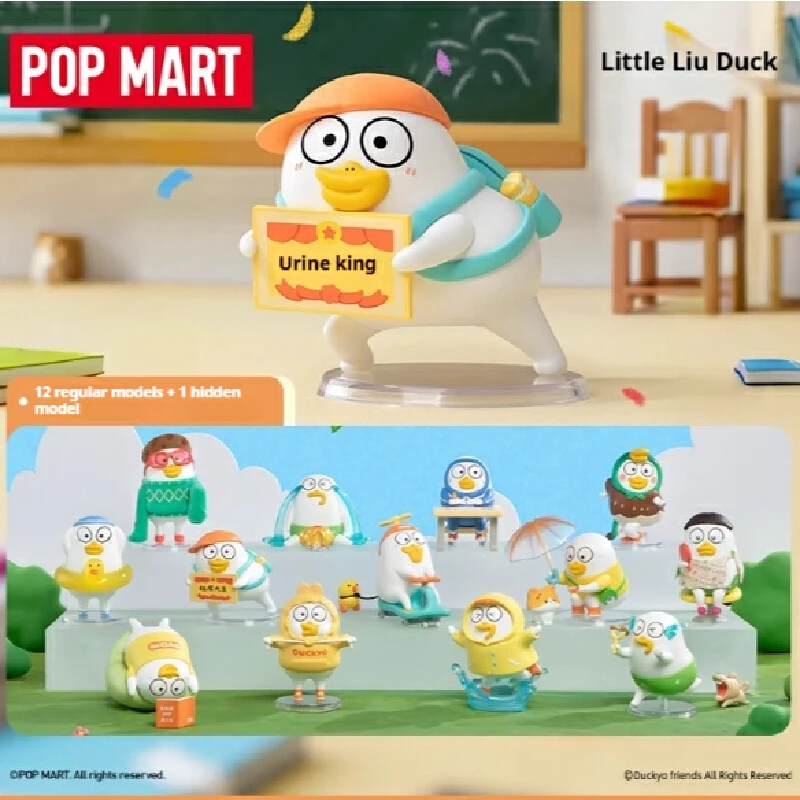 الأصلي Popmart Duckyo Never Grows Up سلسلة صندوق أعمى تحصيل الحلي صندوق غامض لطيف العصرية اللعب عيد ميلاد اللعب الهدايا