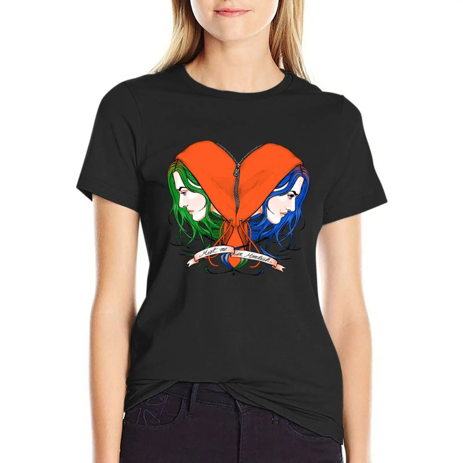 

Clementine's Heart T-Shirt Female clothing vintage clothes tops graphics spring clothes Women 2024