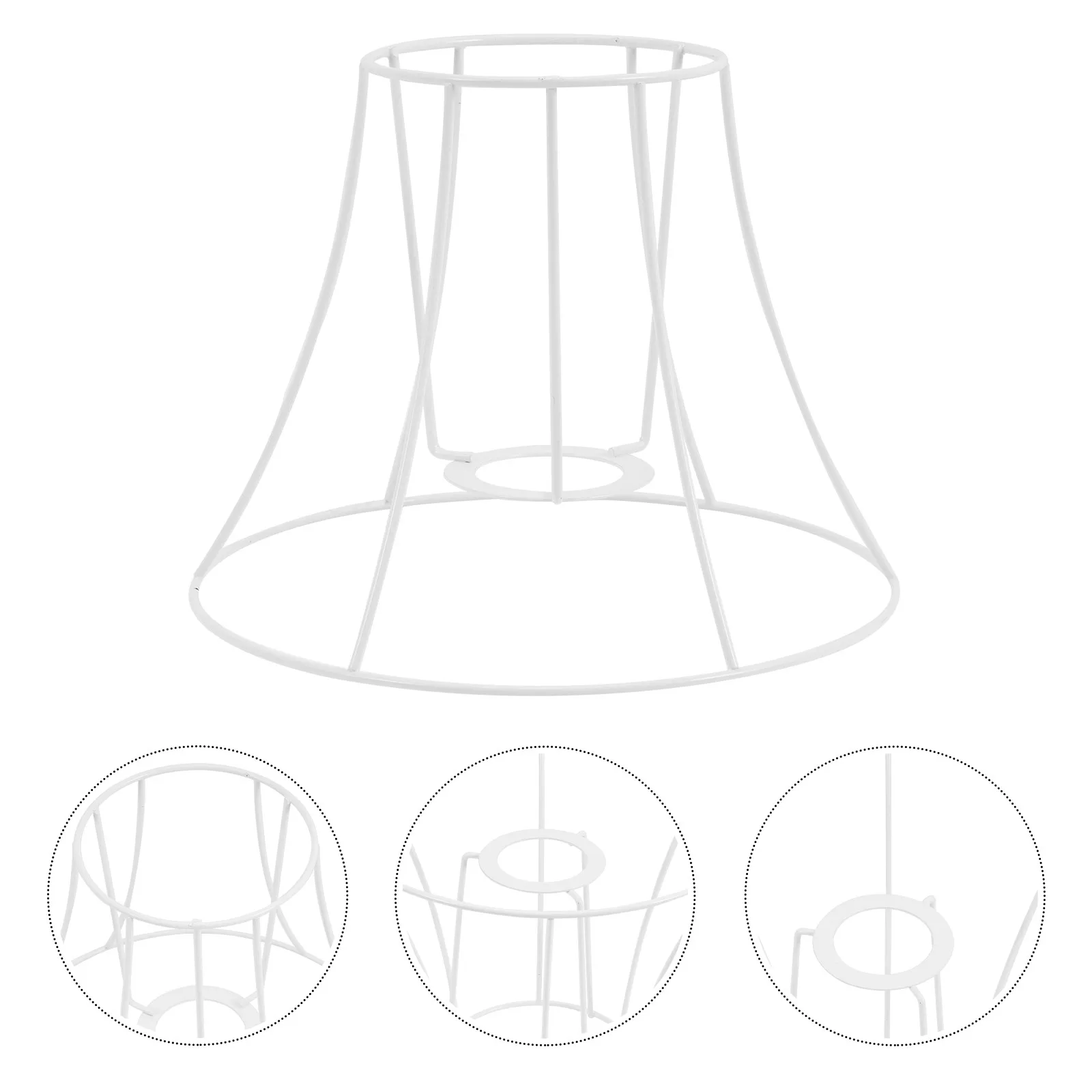 Iron Lamp Shade Frame DIY Lampshade Bracket Sturdy Metal Table Lamp Rack Rust Resistant Light Cage Holder Suitable for Table