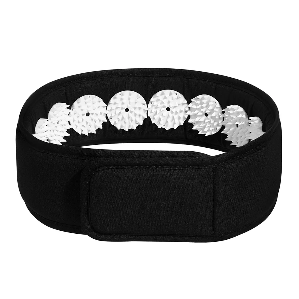 حزام تدليك الرأس، عصابة رأس بالضغط الإبري، لف قابل للتعديل، دعم القطن، حزام استرخاء العضلات المحمول، تخفيف ساعات طويلة