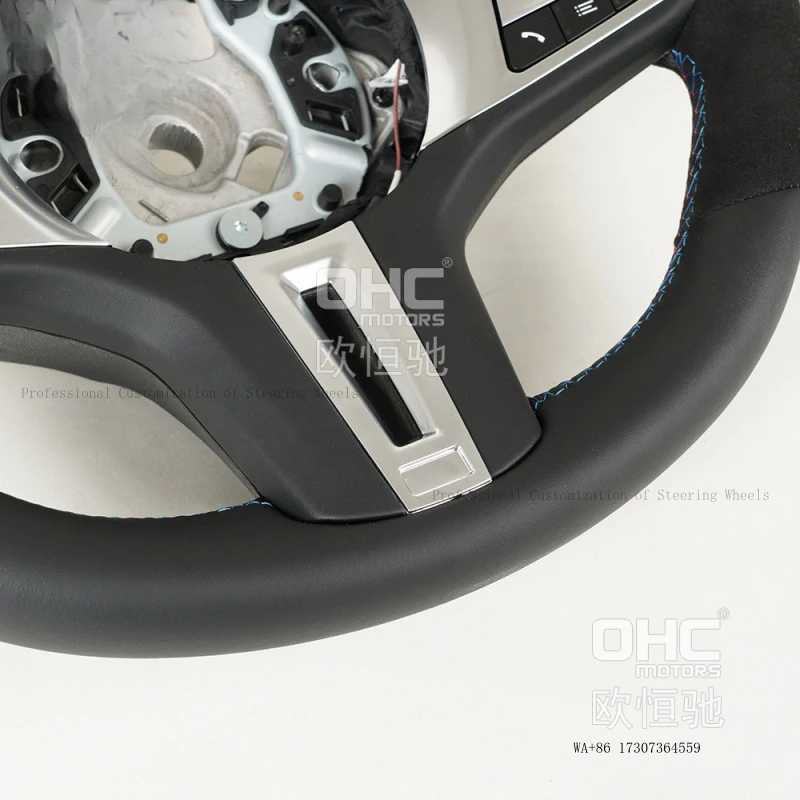 Suitable for 17-24 models of G chassis G30F chassis F30, blue positioning line modified high-end car steering wheel