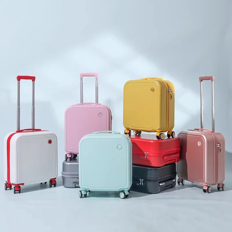 18/20 Inch Lightweight Small Rolling Luggage Can Boarding Trolley Suitcase Set Mini Password Travel Suitcase with Wheels