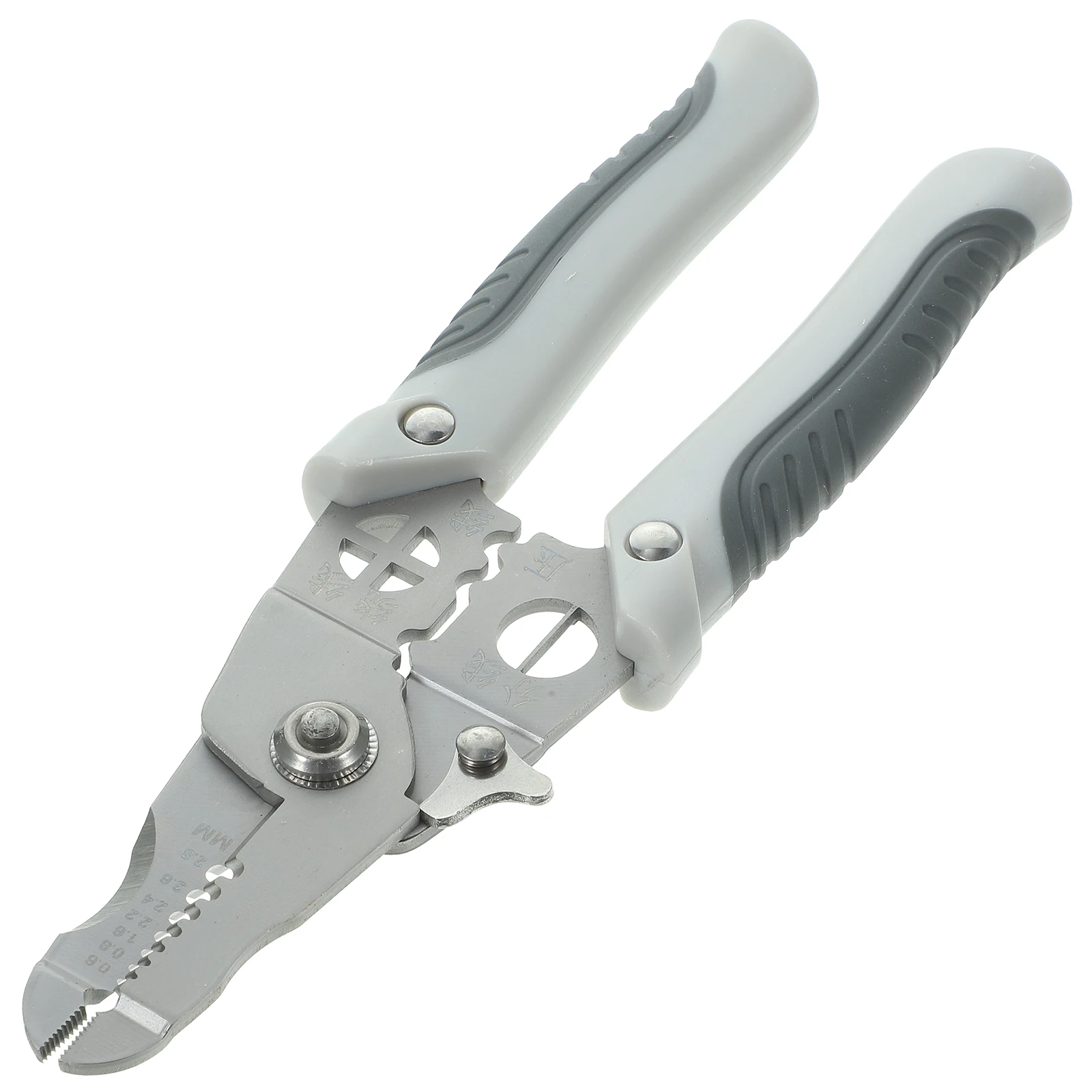 

Heavy Duty Strippers Pliers Silver Gray Stainless Steel Cable Tool Wire Cutter Crimper Multifunctional Electrician Pliers Wire