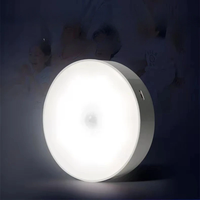 magnetic sensor night light human body induction 120° 3-5m auto on/off warm white dual color 365 days battery no wiring