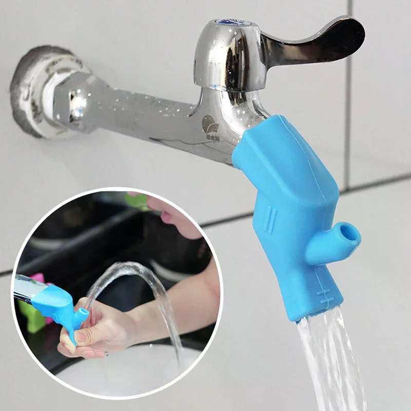 

Удлинитель для смесителя: резиновая эластичная насадка для кухонной и детской раковины, аксессуар для мытья рук детьми