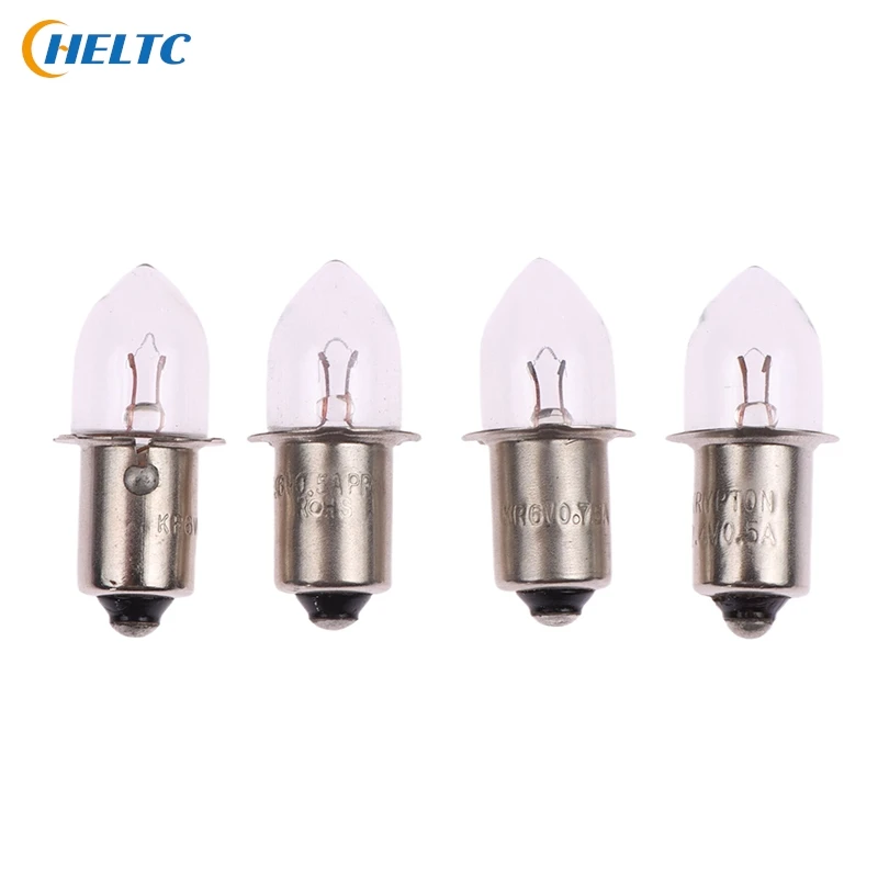 P13.5S Base Bulbs Old Style Flashlight 2.4V 3.6V 4.8V 6V 7.2V 0.4A 0.5A 0.75A Replacement Bulbs Torches Work Lamp