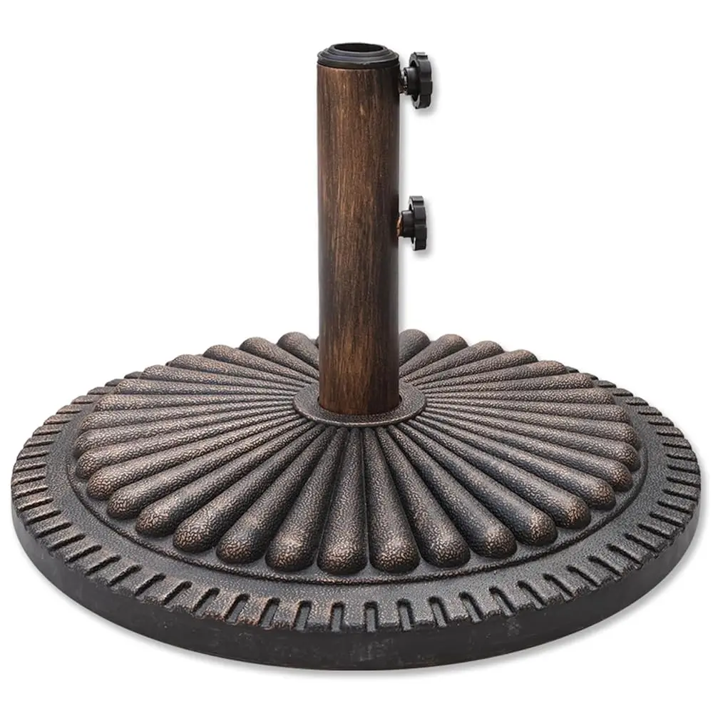 

31 Lb Heavy Duty Round Plastic Built-In Cement Outdoor Umbrella Base, Concrete Stand Weight For Patio Market Table Umbrella,