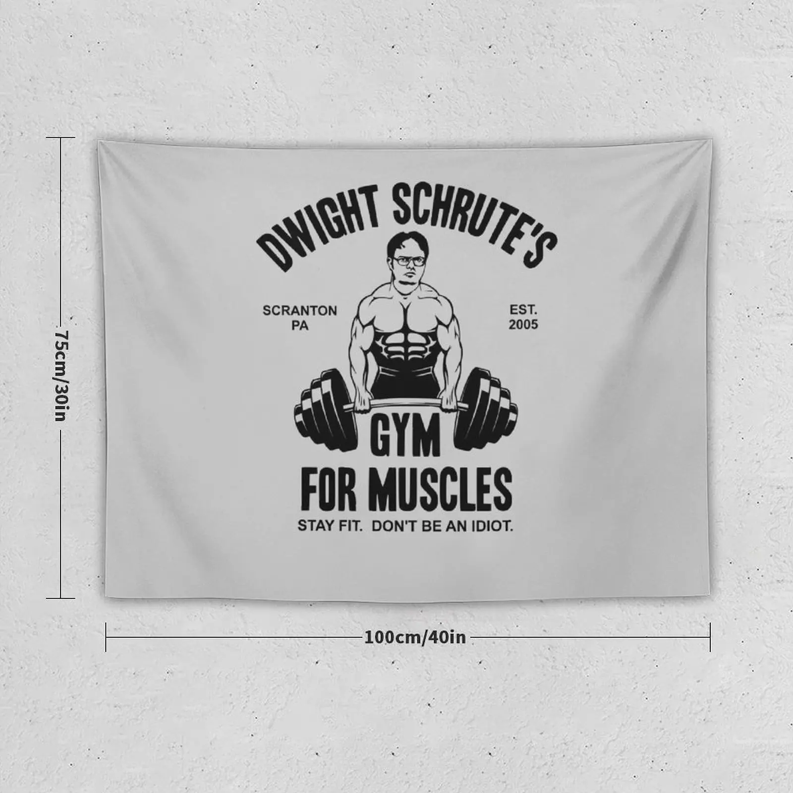 Dwight Schrute Gym For Muscles Tapestry Things To The Room Cute Room Things Room Aesthetic Tapestry