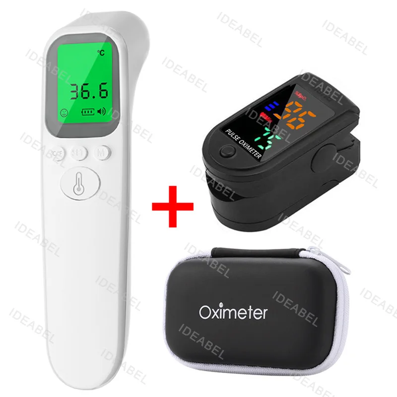 

Oximeter Infrared Fever Thermometer Digital LCD Infant Adult Non-contact Laser Body Temperature Ear Thermometer