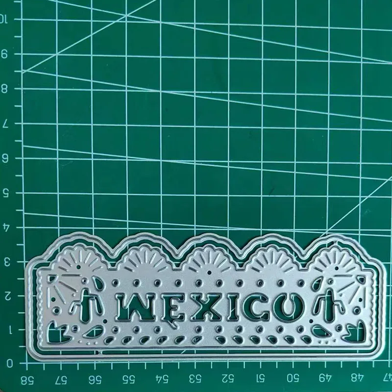 Letter Word Mexico Metal Cutting Die Metal Cutting Die for DIY Scrapbooking Crafts Handmade Christmas Gift Card