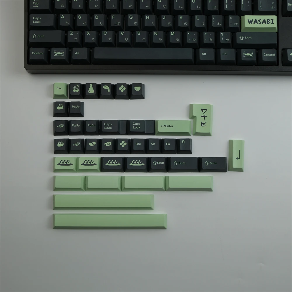 Imagem -05 - Keycap para Teclado Mecânico Gmk Wasabi Keycaps Conjunto Cherry Profile Dye-sublimação Compatível Gk61 64 68 84 87 96 108