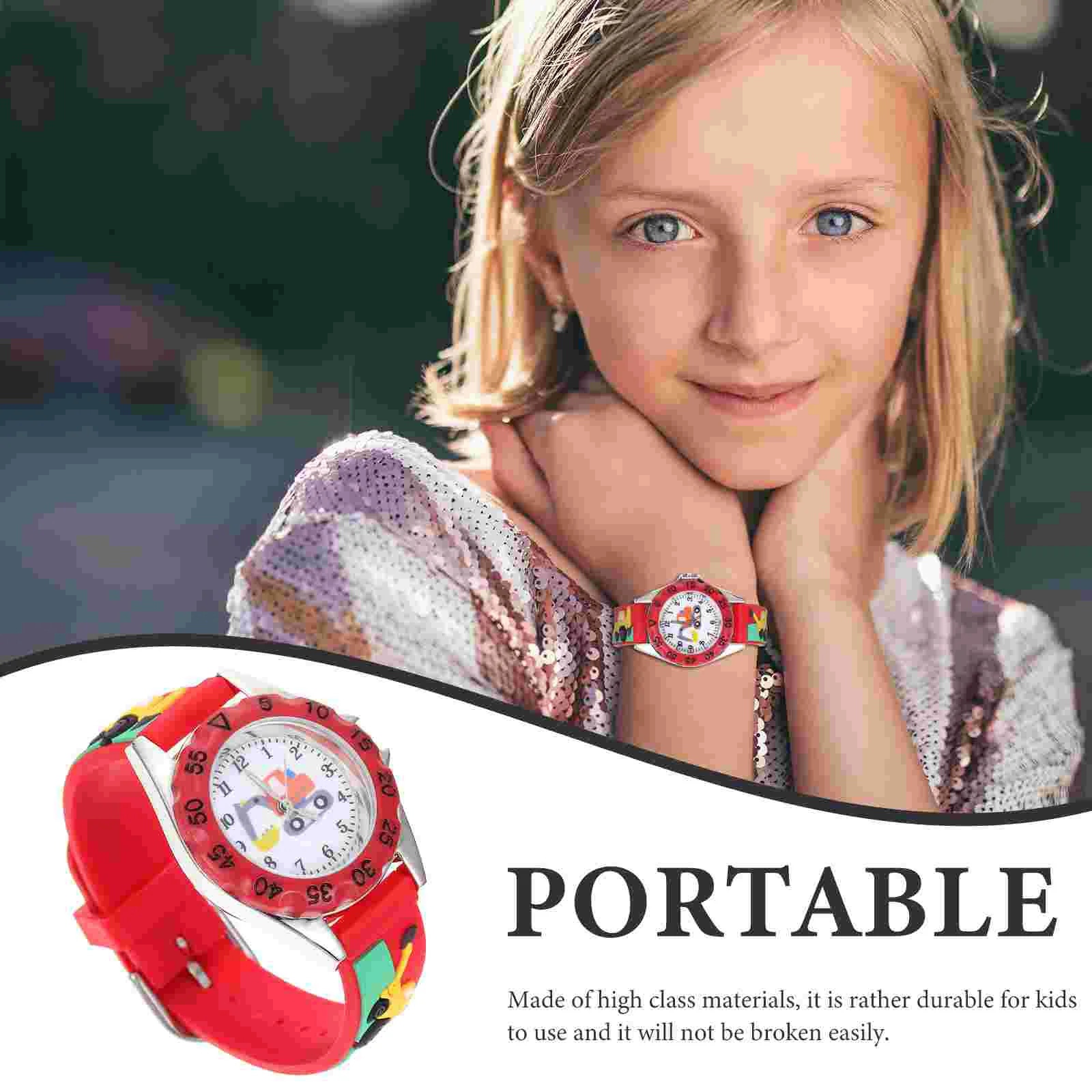 Reloj de silicona para niños Relojes de regalo para estudiantes 3D digitales adorables ajustables para niños