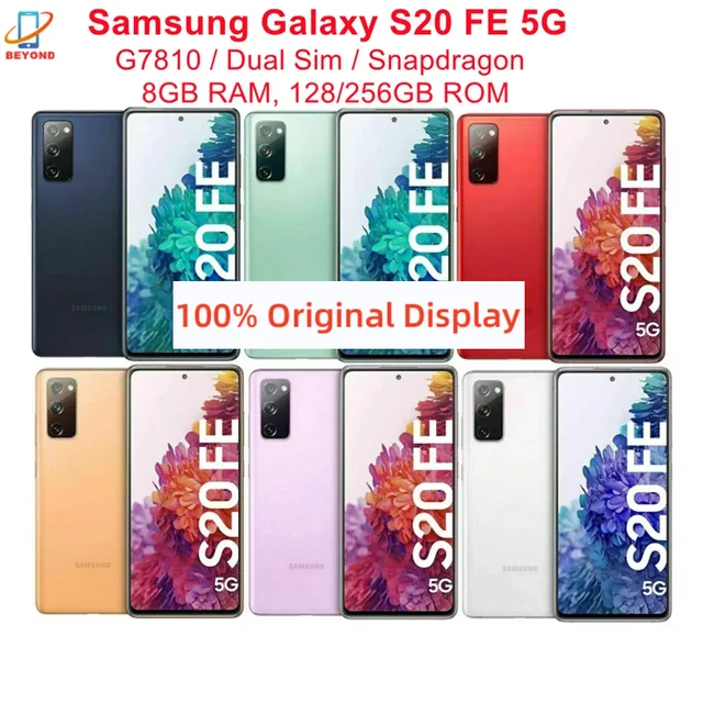 Samsung-携帯電話Galaxys20 e 5g g7810,デュアルSIM,s20fe,6.5インチram,8GB rom  128/256GB,snapdragon 865,NFC,オクタコア,Android - AliExpress