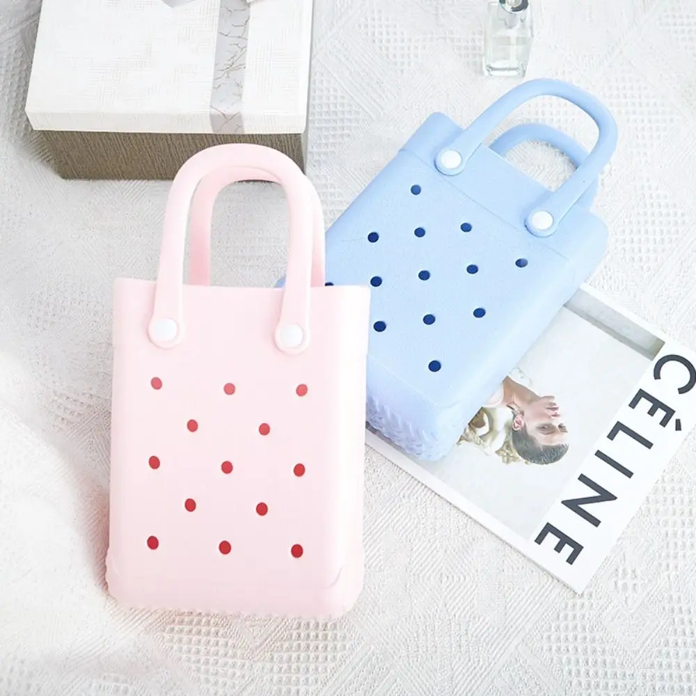 Toy Decoration Waterproof Cartoon Colorful Handbags Mini DIY Phone Bag Portable Durable EVA Handbags with Hole Travel