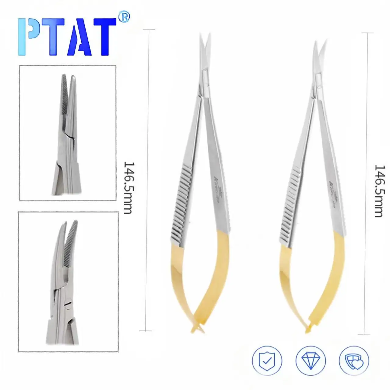 

14cm 16cm Straight / Curved Surgical Dental Orthodontic Implant Castroviejo Needle TC Holders Tool