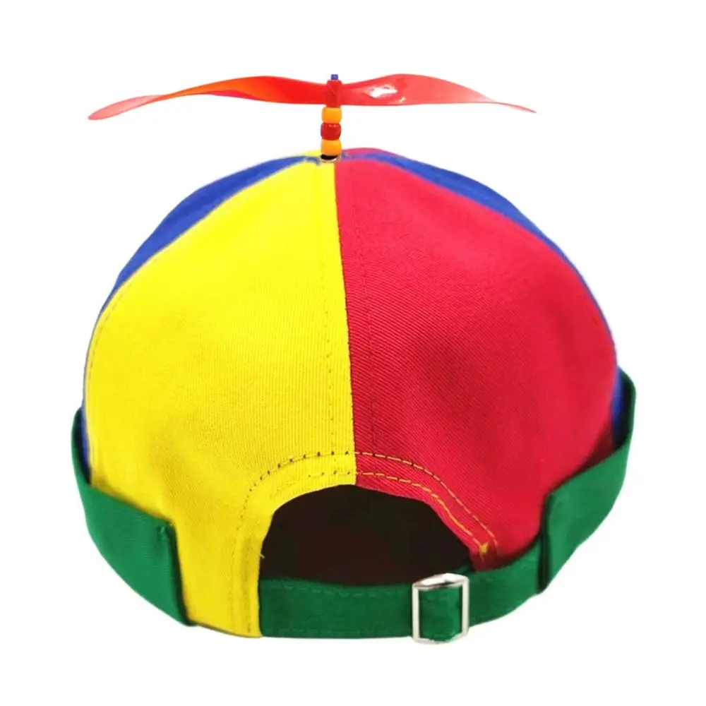 Casual Rainbow Beanie Street Hat Bamboo Dragonfly Helicopter Propeller Brimless Docker Cap Funny Melon Beanie Cap Men Women