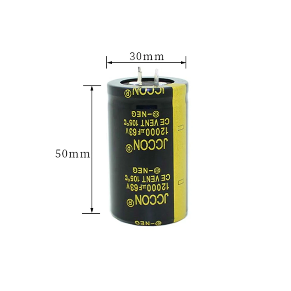 2 sztuki JCCON 63v 12000uF 63V 30x50mm 105 ℃ wzmacniacz Audio aluminiowy kondensator elektrolityczny do płyta wzmacniacza