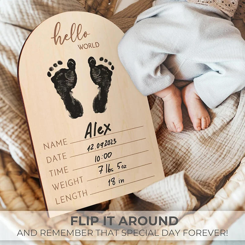 1 Set Expectant Mothers To Announce Pregnancy Or Baby Birth Ornament Wooden Ultrasonic Photo Frame.