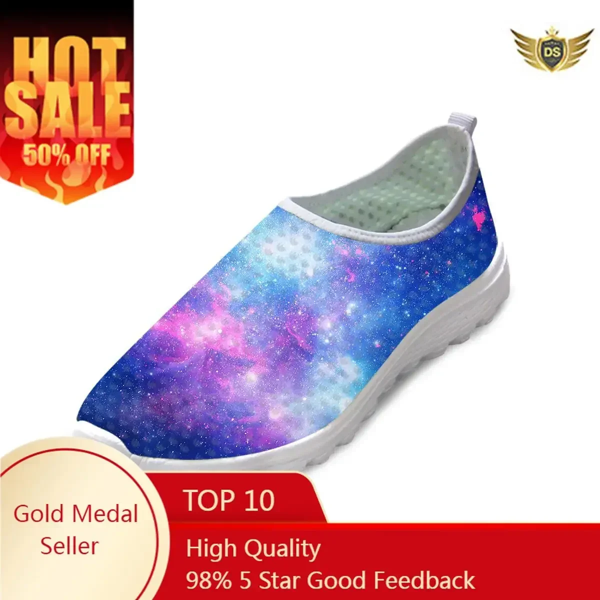 

Twinkling Star Starry Sky Galaxy Casual Canvas Shoes Low Top Lightweight Breathable 3D Space Print Men Women Slip-on Sneakers