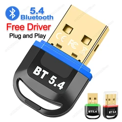 Adaptateur Bluetooth pour PC, USB, Bluetooth 5.4, 5.3, Dongle, Récepteur pour Haut-Parleur, Souris Sans Fil, Clavier, Transmetteur Audio