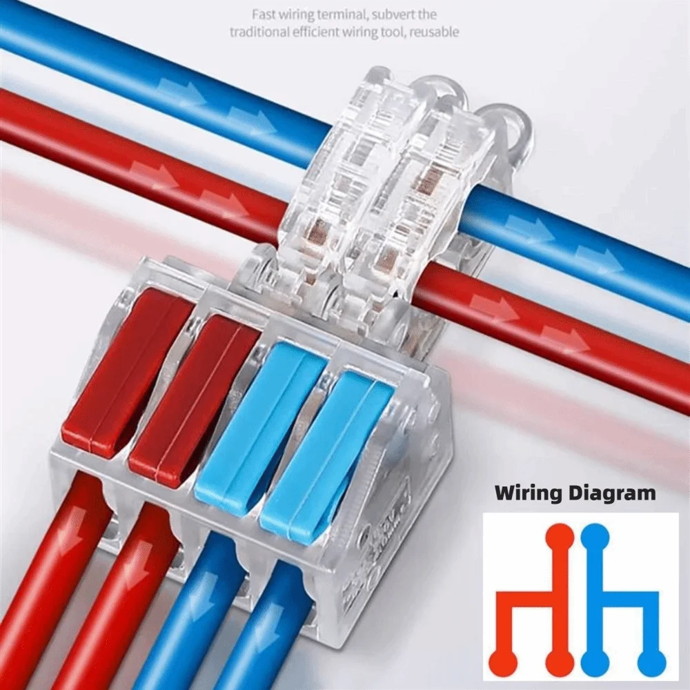 Afbeelding 4: Nieuwe Mini Quick Terminal Block T-type universele snelle connector bedradingsconnector elektrisch