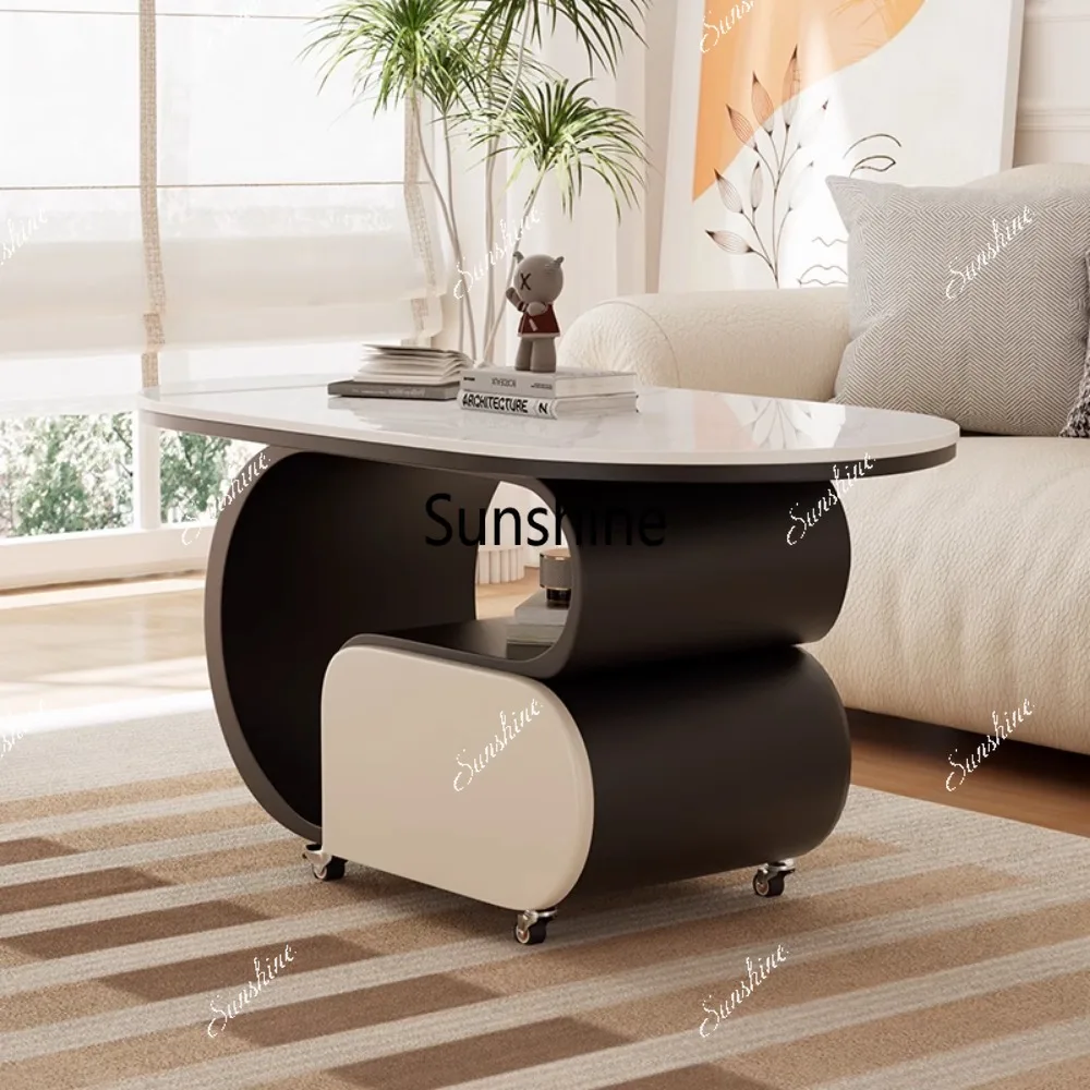 

Nordic Living Room Coffee Table Luxury Modern Oval Unique Coffee Tables Premium Black Mesa De Centro De Sala Home Furniture